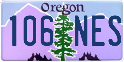OR license plate 106NES