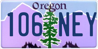 OR license plate 106NEY