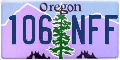 OR license plate 106NFF