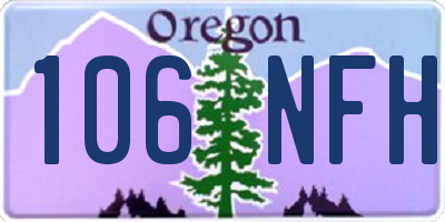 OR license plate 106NFH