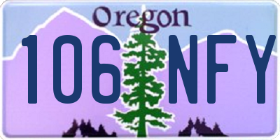 OR license plate 106NFY