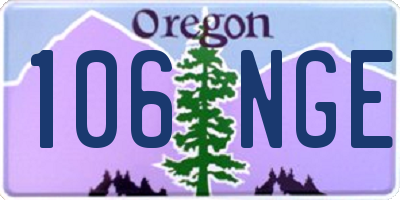 OR license plate 106NGE
