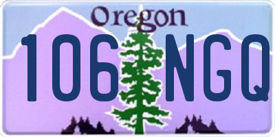 OR license plate 106NGQ