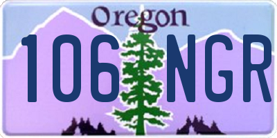 OR license plate 106NGR