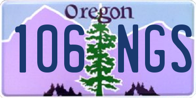 OR license plate 106NGS
