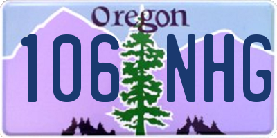 OR license plate 106NHG