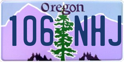 OR license plate 106NHJ