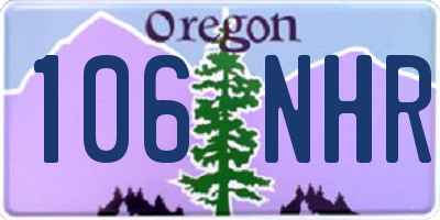 OR license plate 106NHR