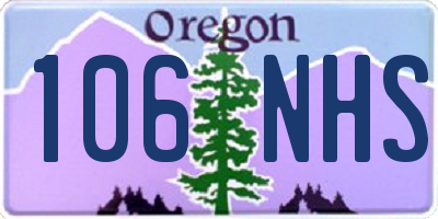 OR license plate 106NHS