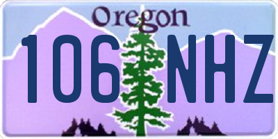 OR license plate 106NHZ
