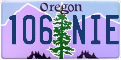 OR license plate 106NIE