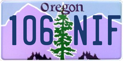 OR license plate 106NIF