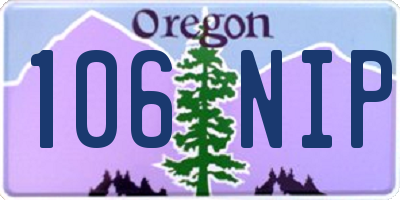 OR license plate 106NIP