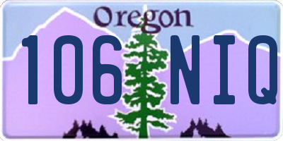 OR license plate 106NIQ
