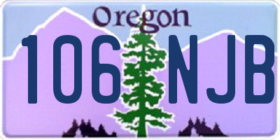 OR license plate 106NJB