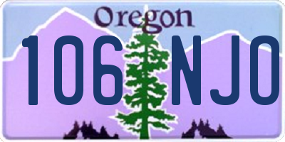 OR license plate 106NJO