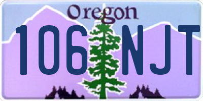 OR license plate 106NJT