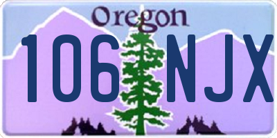 OR license plate 106NJX