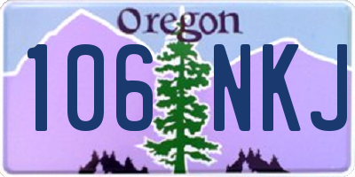 OR license plate 106NKJ
