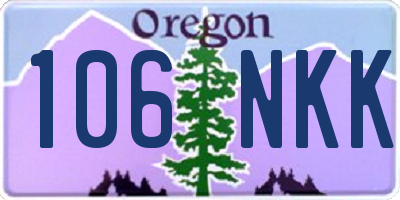 OR license plate 106NKK