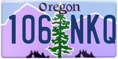 OR license plate 106NKQ