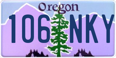 OR license plate 106NKY
