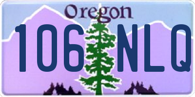 OR license plate 106NLQ