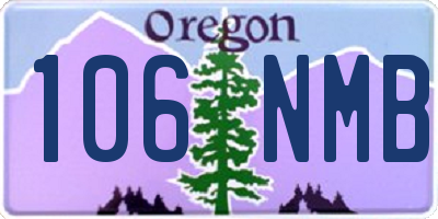 OR license plate 106NMB