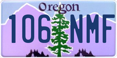 OR license plate 106NMF