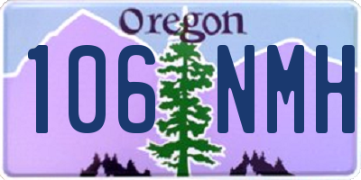 OR license plate 106NMH