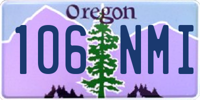 OR license plate 106NMI
