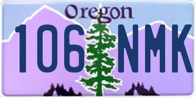 OR license plate 106NMK