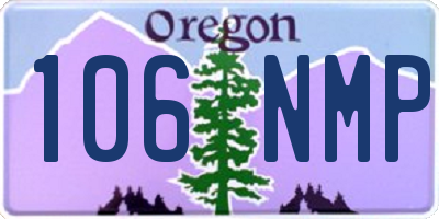 OR license plate 106NMP