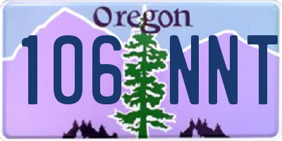 OR license plate 106NNT