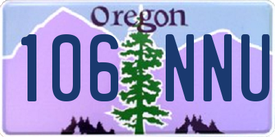 OR license plate 106NNU