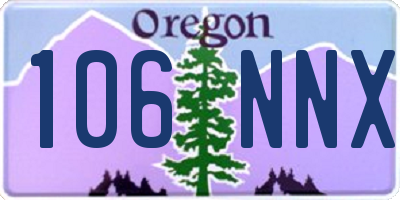 OR license plate 106NNX