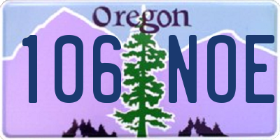 OR license plate 106NOE