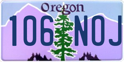 OR license plate 106NOJ