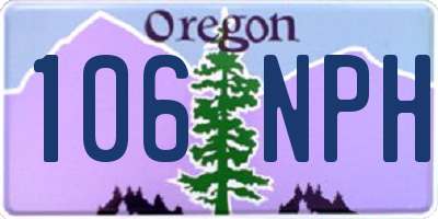 OR license plate 106NPH