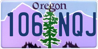 OR license plate 106NQJ