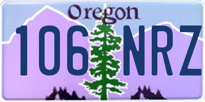 OR license plate 106NRZ