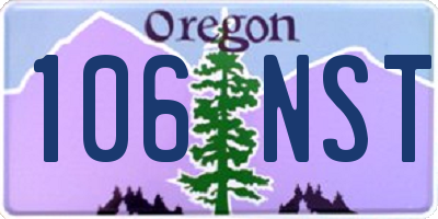 OR license plate 106NST