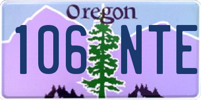 OR license plate 106NTE