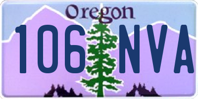 OR license plate 106NVA