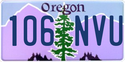 OR license plate 106NVU