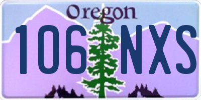 OR license plate 106NXS