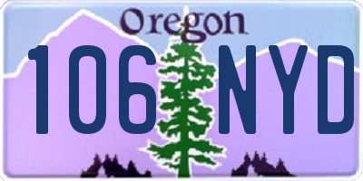OR license plate 106NYD