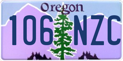 OR license plate 106NZC