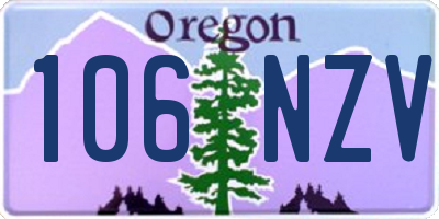 OR license plate 106NZV