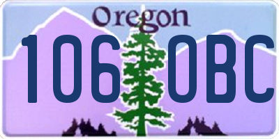 OR license plate 106OBC